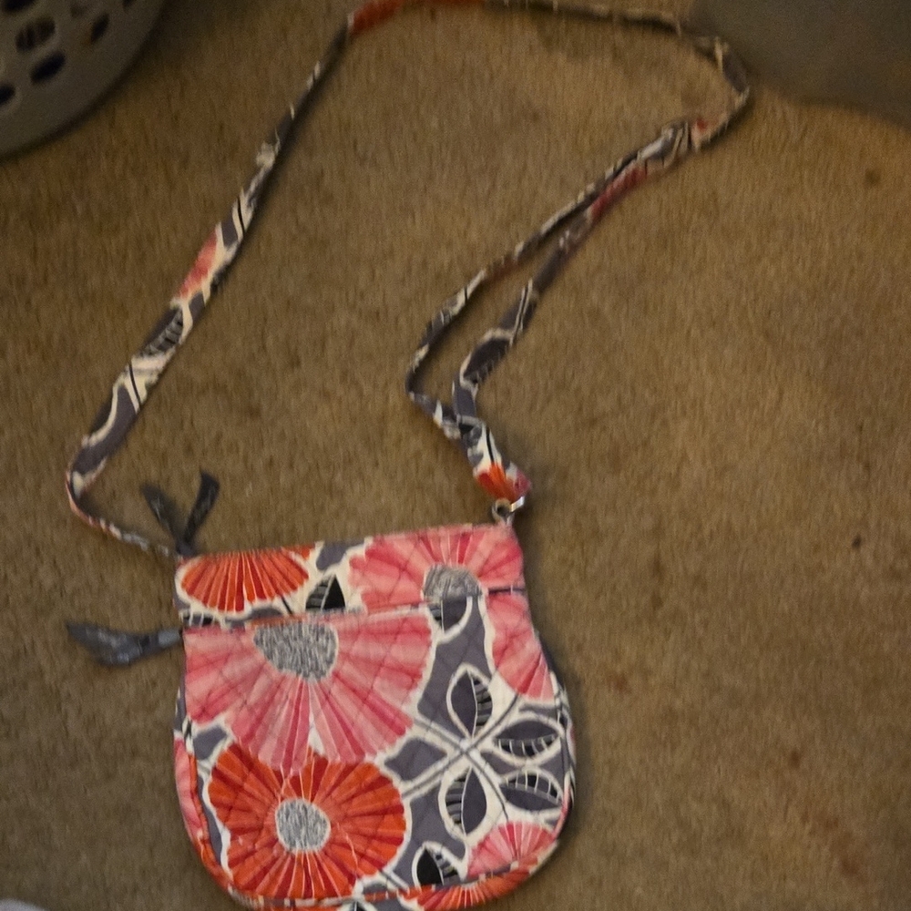 Floral Pink and Gray Women's Bag